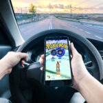 Pokmon Go is a free-to-play location based augmented reality mobile game developed by Niantic and published by The Pokmon Company as part of the Pokmon franchise. A man driving while playing Pokemon Go